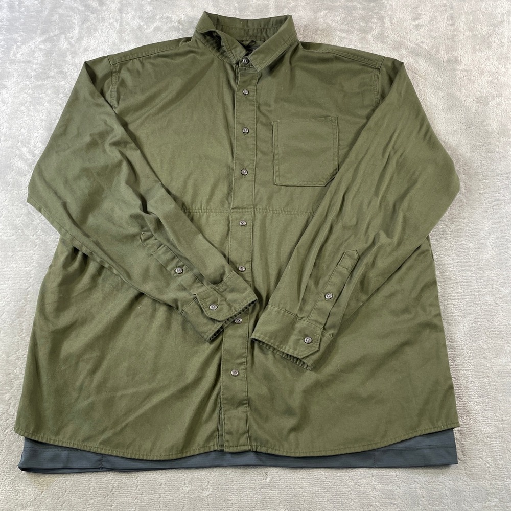 Vertx Guardian Stretch Shirt Mens 2XL Green Tactical Snap Concealed Carry